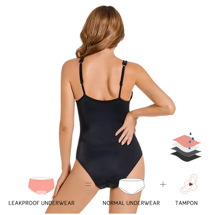 Period-Proof Black Swimsuit